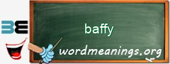 WordMeaning blackboard for baffy